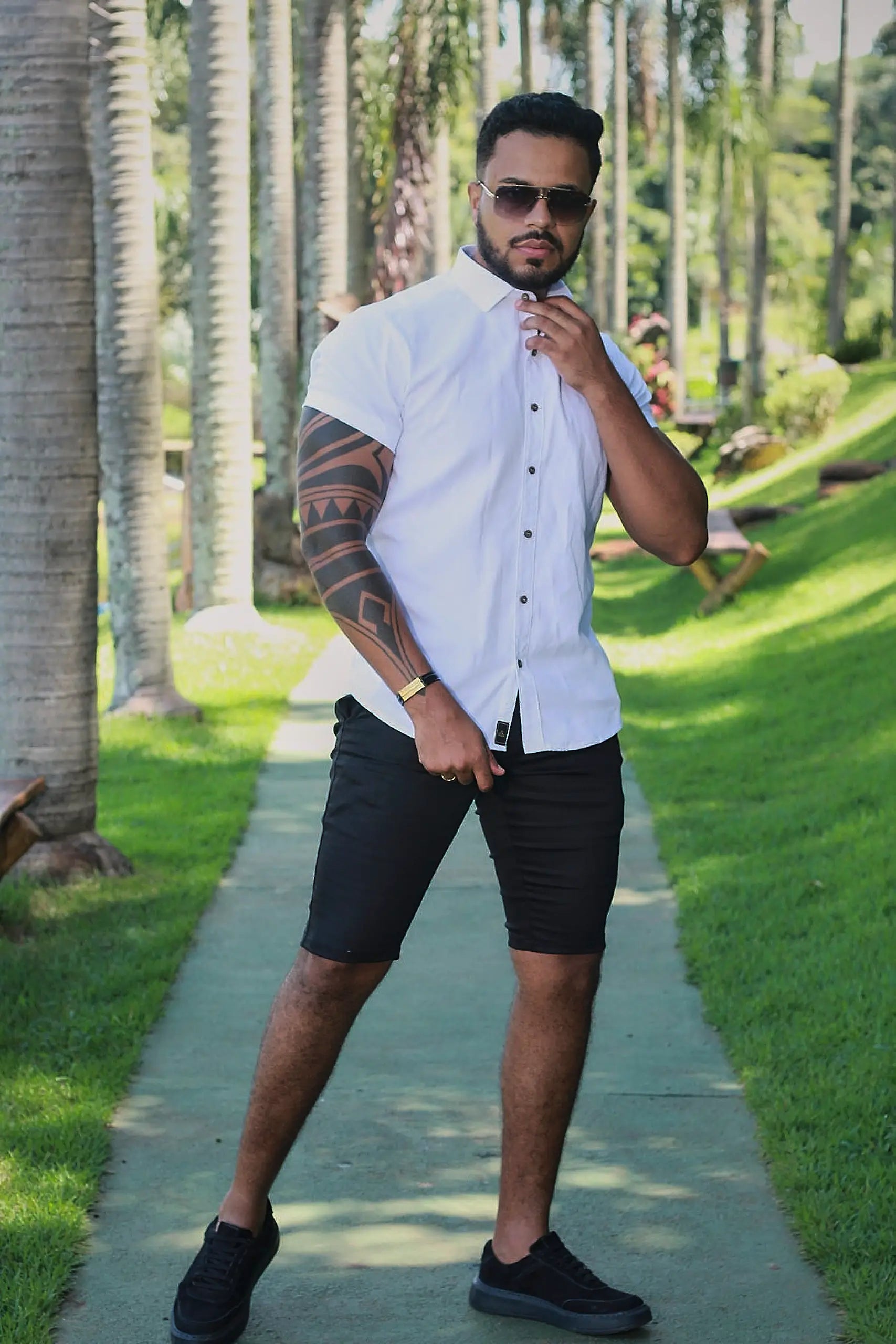 Camisa slim fit Linho Belga Branco